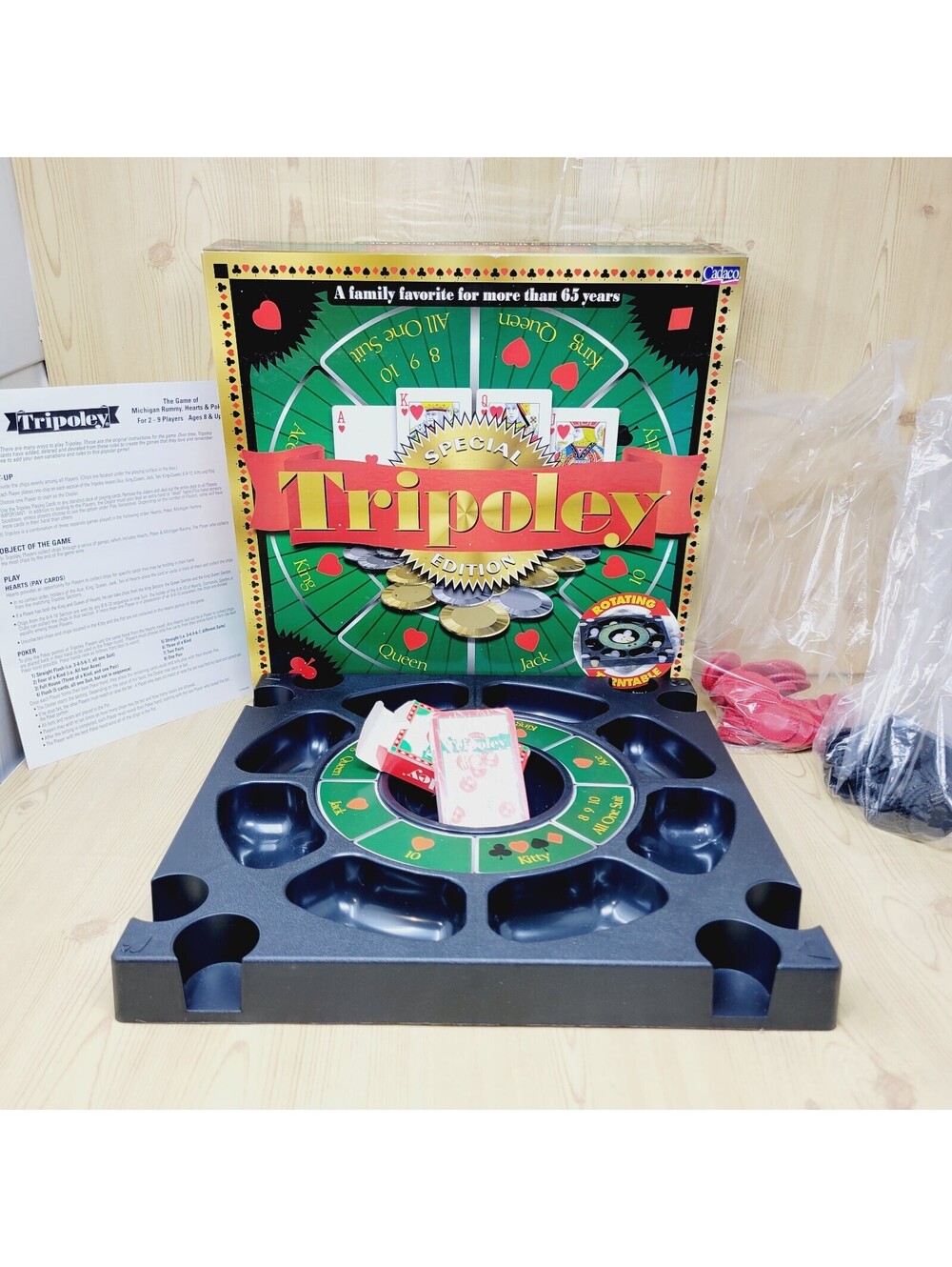 Cadaco Tripoley Special Edition Game  Rotating Tray Complete Nice!